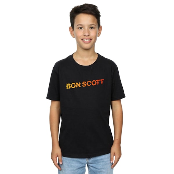 Bon Scott Boys Shattered Logo T-Shirt 5-6 år Svart Black 5-6 Years