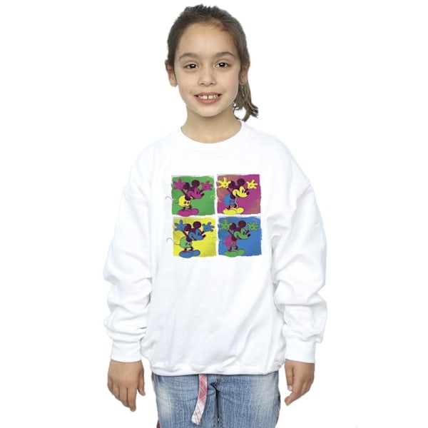 Disney Girls Mickey Mouse Pop Art Sweatshirt 3-4 år Vit White 3-4 Years