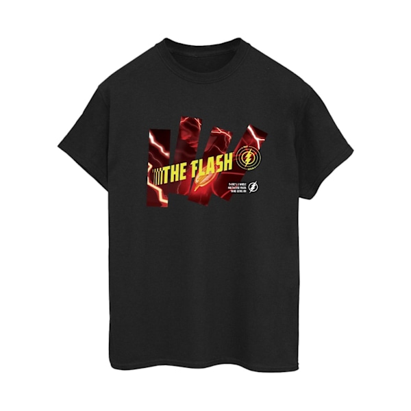 DC Comics Dam/Damer The Flash Pillars Bomull Boyfriend T-Sh Black L