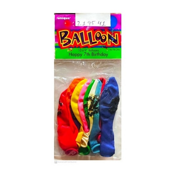 Unika latexballonger för 7-årsdag (10-pack) En storlek Multicoloured One Size