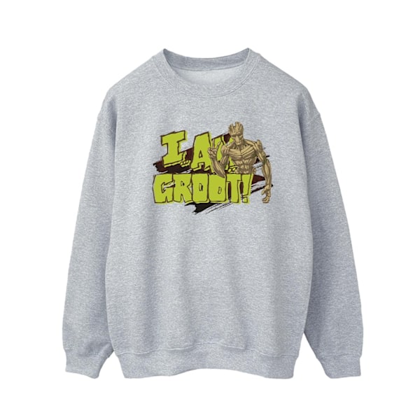 Guardians Of The Galaxy Herr I Am Groot Sweatshirt M Sports Grå Sports Grey M