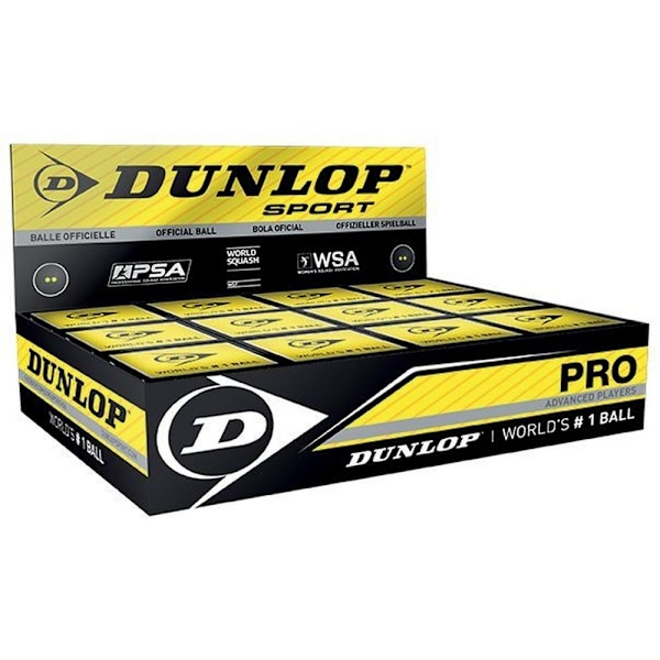 Dunlop Pro Squashbollar (12-pack) Storlek: One Size Gul/Svart Yellow/Black One Size