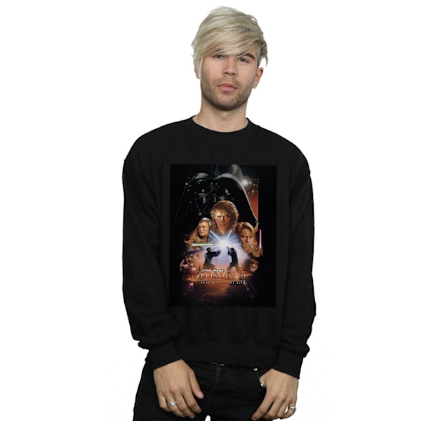 Star Wars Herr Episod III Film Affisch Sweatshirt XXL Svart Black XXL