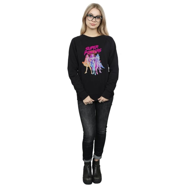 DC Comics Dam/Dam Super Powers Neon Tropics Sweatshirt M Black M