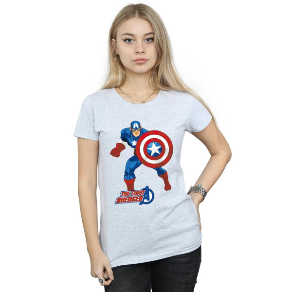 Marvel Womens/Ladies Captain America The First Avenger Cotton T Black S
