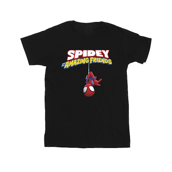 Marvel Boys Spider-Man Hänger Upp och Ner T-shirt 5-6 år Bl Black 5-6 Years