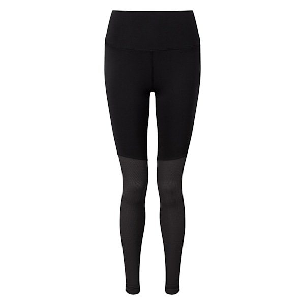 TriDri Dam/Dam Ribbstickad Kontrast Nederdel Yoga Leggings XS Black/Charcoal XS