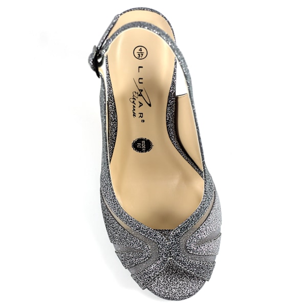 Lunar Dam/Dam Sariyah Sling Back Court Shoes 4 UK Pewter Pewter 4 UK