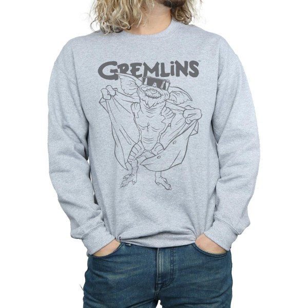 Gremlins Herr Spike´s Glasögon Sweatshirt XXL Sports Grey Sports Grey XXL