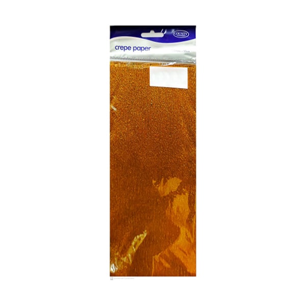 County Stationery Crepepapper En Storlek Guld Gold One Size