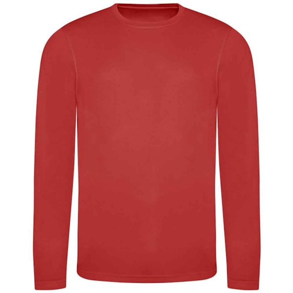 AWDis Cool Mens Moisture Wicking Long-Sleeved T-Shirt XXL Fire Fire Red XXL