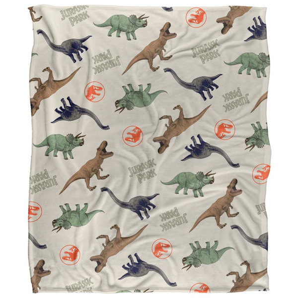Jurassic Park Filt med All-Over-Tryck One Size Flerfärgad Multicoloured One Size