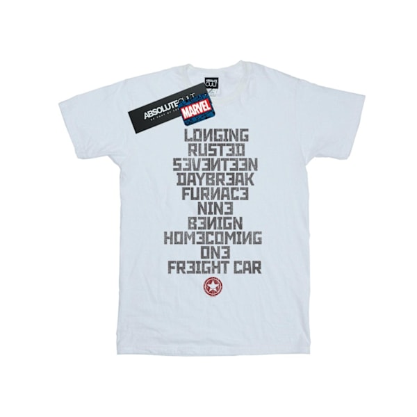 Marvel Dam/Damer Vinter Soldier Trigger Words Bomull Pojkvän White XXL
