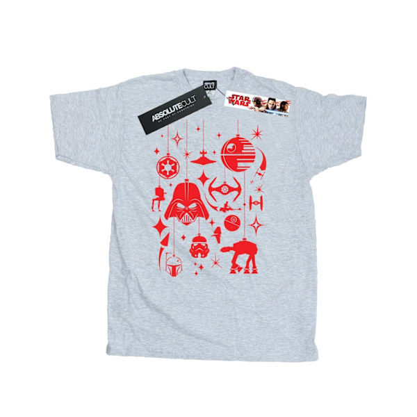 Star Wars Jul Dekorationer T-shirt XL Sports Grey Sports Grey XL