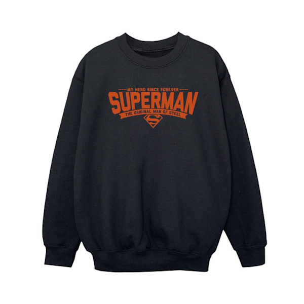 DC Comics Boys Superman Hero Dad Sweatshirt 12-13 år Svart Black 12-13 Years