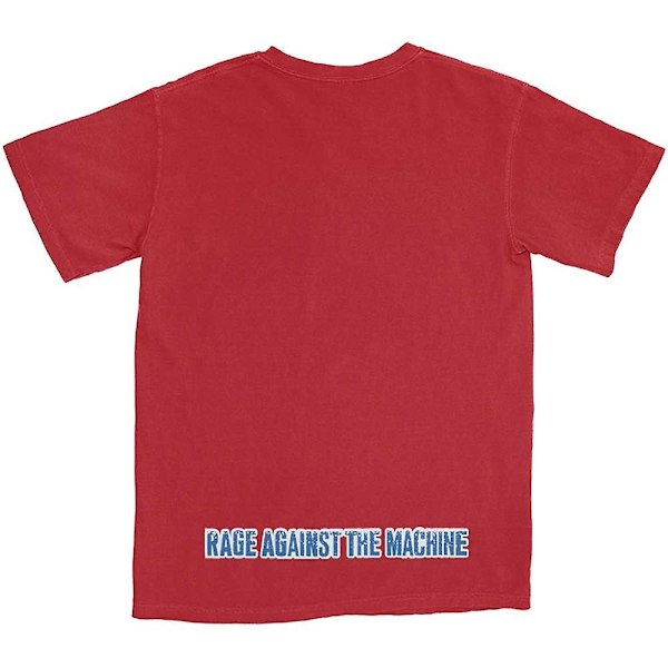 Rage Against the Machine Unisex Vuxen Stor E Ryggtryck Bomull T-shirt Red 3XL