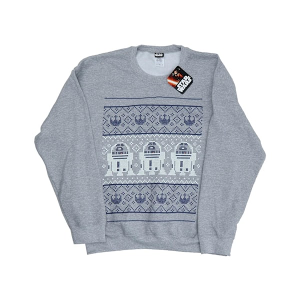 Star Wars Jul R2-D2 Fair Isle Sweatshirt 3XL Heather Heather Grey 3XL