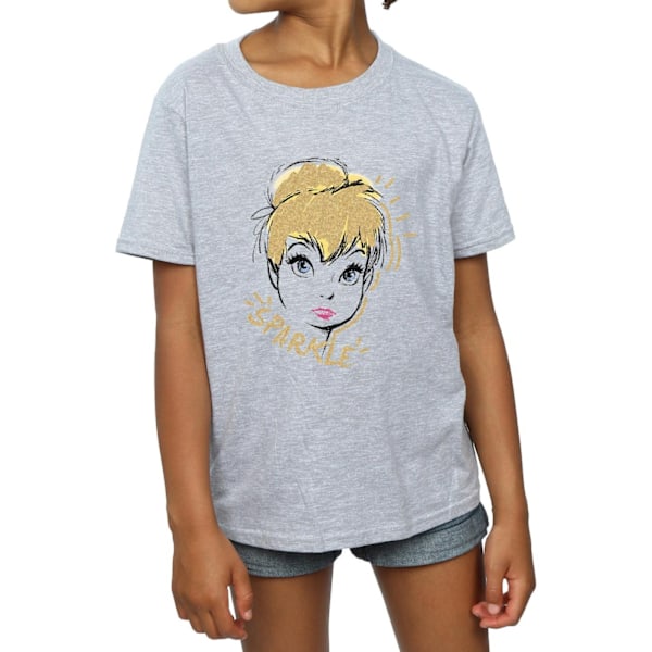 Tinkerbell Girls Sparkle Cotton T-Shirt 12-13 År Sports Grey Sports Grey 12-13 Years