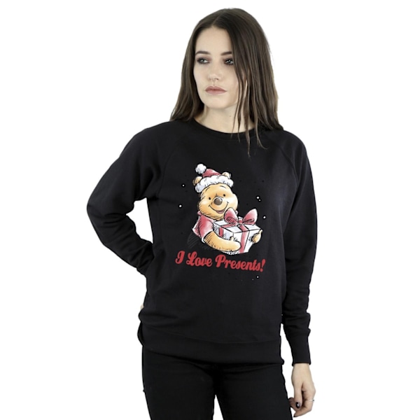 Disney Dam/Kvinnor Winnie The Pooh Love Presents Sweatshirt X Black XXL