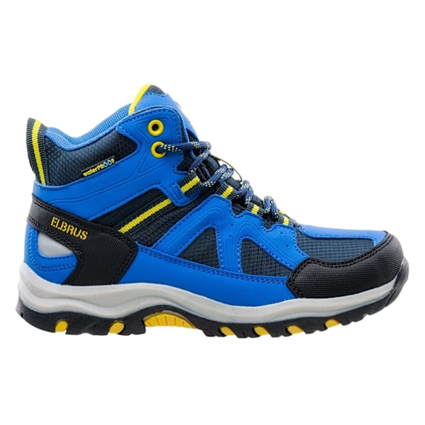 Elbrus Barn/Barn Plaret Vandringskängor 1 UK Marinblå/Sjöblå/ Navy/Lake Blue/Yellow 1 UK