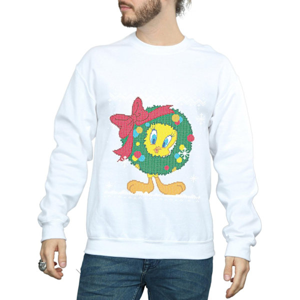 Looney Tunes Tweety Pie Jul Fair Isle Sweatshirt M W White M