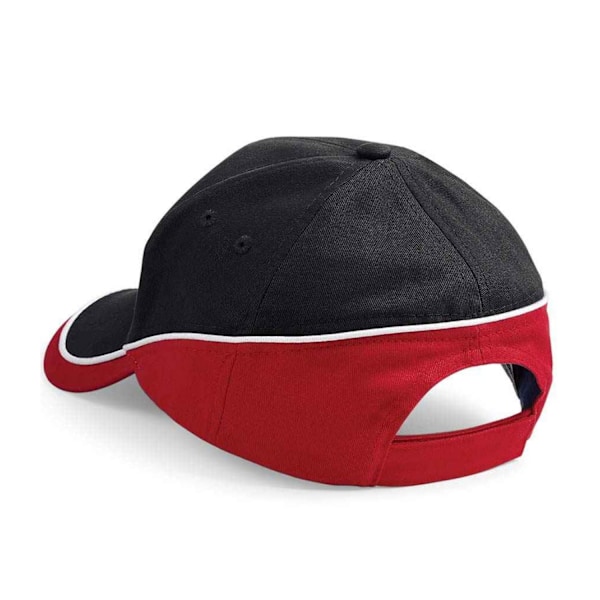 Beechfield Teamwear Competition Cap En Storlek Svart/Klassisk Röd/ Black/Classic Red/White One Size