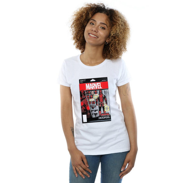 Marvel Womens/Ladies Deadpool Action Figure bomull T-shirt XL W White XL