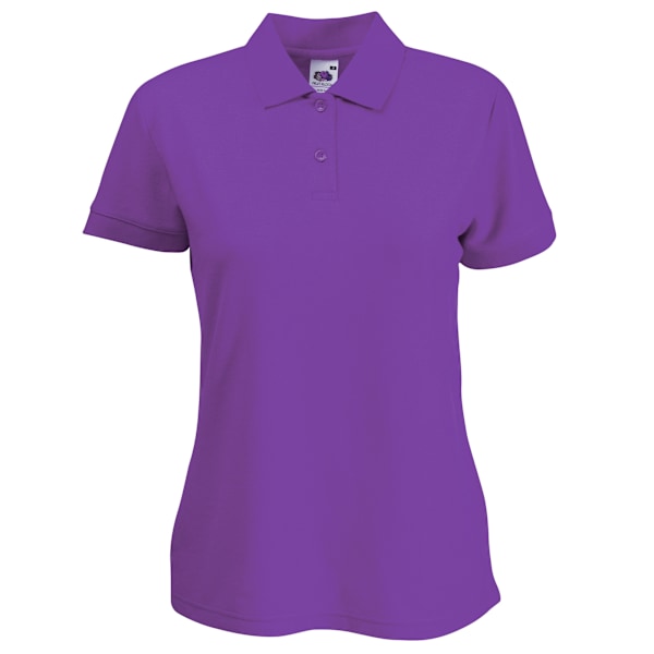 Fruit Of The Loom Dam/Kvinnor Lady Fit Kortärmad Polotröja Purple M