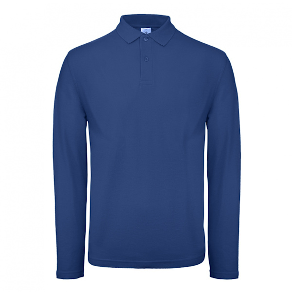 B&C ID.001 Herr Långärmad Polo (2-pack) XS Regal Blue Regal Blue XS