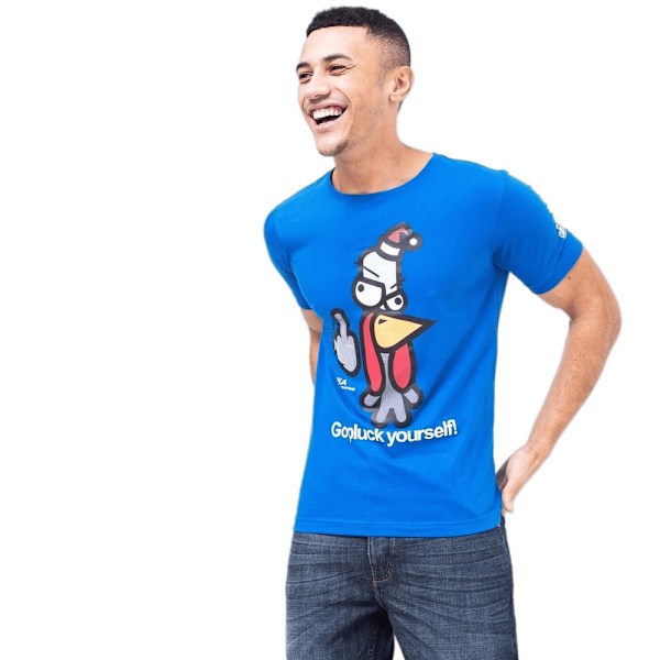 Xplicit Mens Bad Turkey Christmas T-Shirt M Deep Azure Deep Azure M