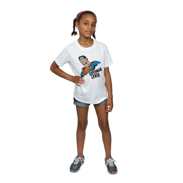 DC Comics Girls Superman Lover Bomull T-shirt 9-11 år Vit White 9-11 Years