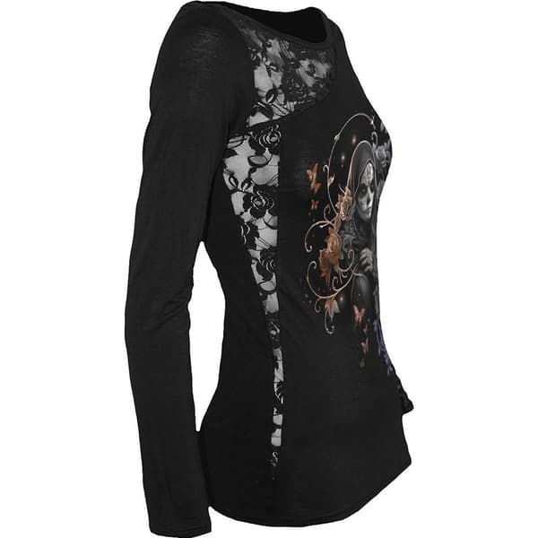 Spiral Direct Dam Gotisk Grace Spets One Shoulder Topp Black M