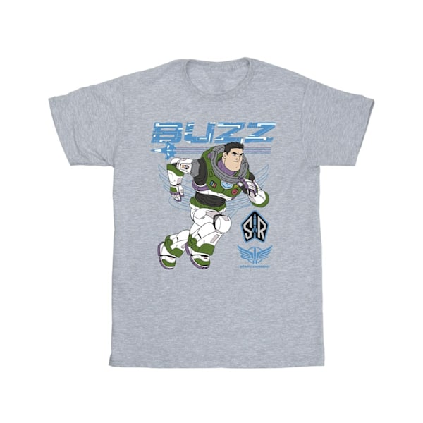 Disney Girls Lightyear Buzz Run To Action Bomull T-shirt 7-8 år Sports Grey 7-8 Years