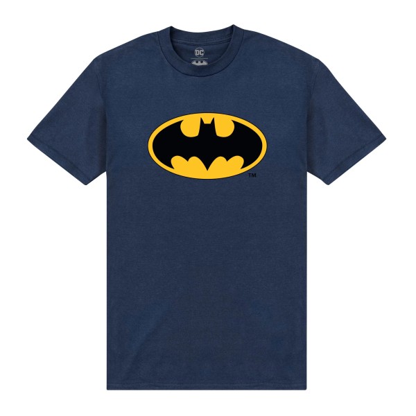 Batman Unisex Vuxen Logotyp T-shirt 3XL Marinblå Navy Blue 3XL