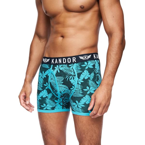 Kandor Herr Florid Boxer Shorts (7-pack) S Turkos Turquoise S