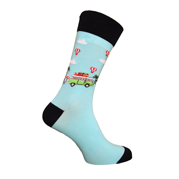 Simply Essentials Boys Toys Mens Campervan Socks 6-11 UK Light Light Blue 6-11 UK