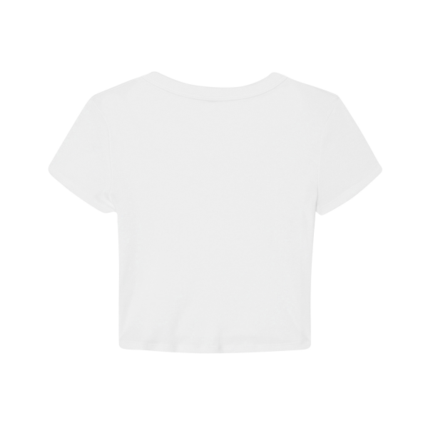 Bella + Canvas Dam/Dam Micro-Rib Cropped T-Shirt XL Vit White XL