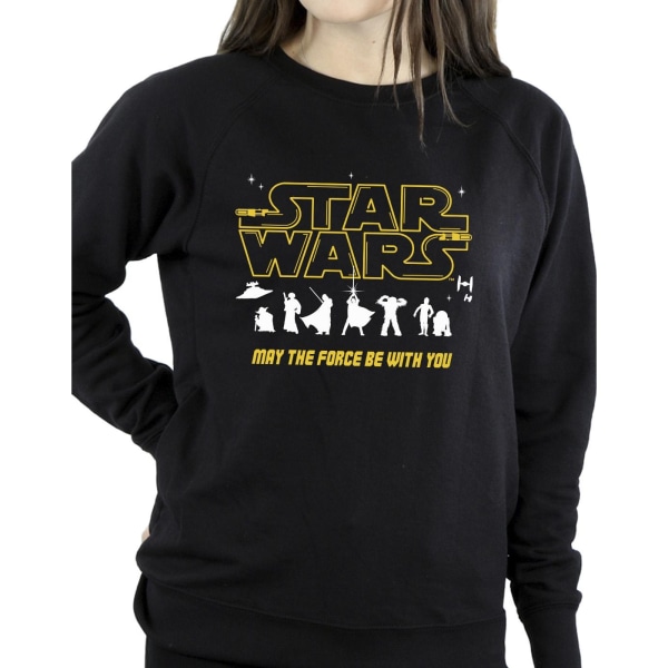Star Wars Dam/Damer Silhouettes Force Sweatshirt XXL Svart Black XXL