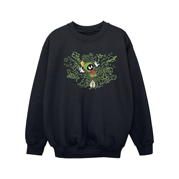 Looney Tunes Girls ACME Doodles Marvin Martian Sweatshirt 7-8 år Black 7-8 Years