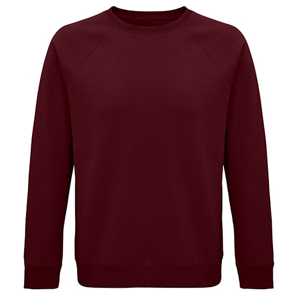 SOLS Unisex Adult Space Organic Raglan Sweatshirt L Burgundy Burgundy L