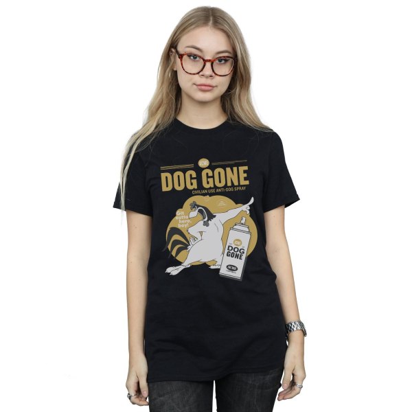 Looney Tunes Dam/Damer Hund Gone Foghorn Leghorn Bomull Pojkvän T-shirt Black S