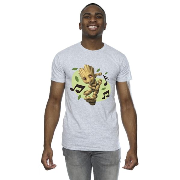 Marvel Herrar Guardians Of The Galaxy Groot Musikaliska Noter T-Shirt Sports Grey M