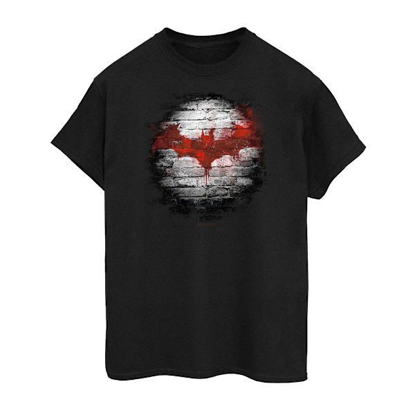 Batman Herr Vägg Bomull Logotyp T-shirt XXL Svart Black XXL