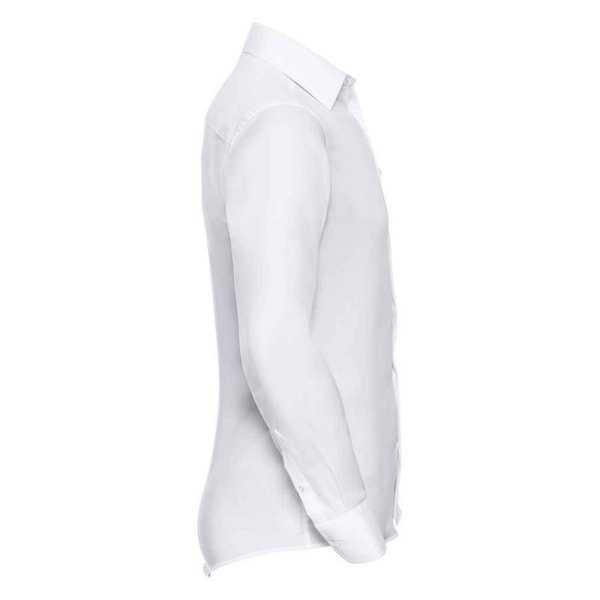 Russell Herr Ultimate Non-Iron Skräddarsydd Långärmad formell skjorta White 16in