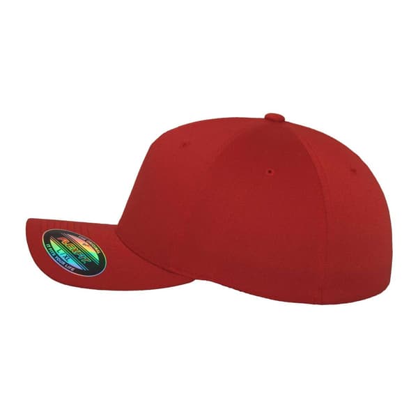 Flexfit 5-panels baseballkeps S-M Röd Red S-M