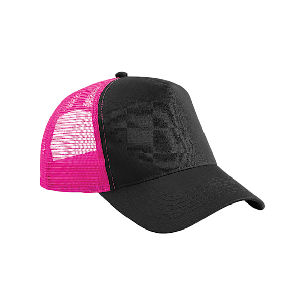 Beechfield Unisex Vuxen Snapback Trucker Cap En Storlek Svart/Fuchsia Black/Fuchsia One Size
