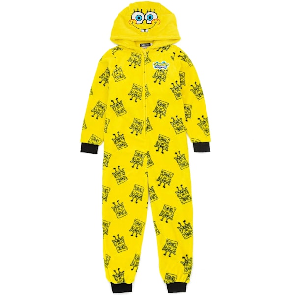 SpongeBob SquarePants Barn/Barn Repeat Print Pyjamas 7-8 Yellow 7-8 Years