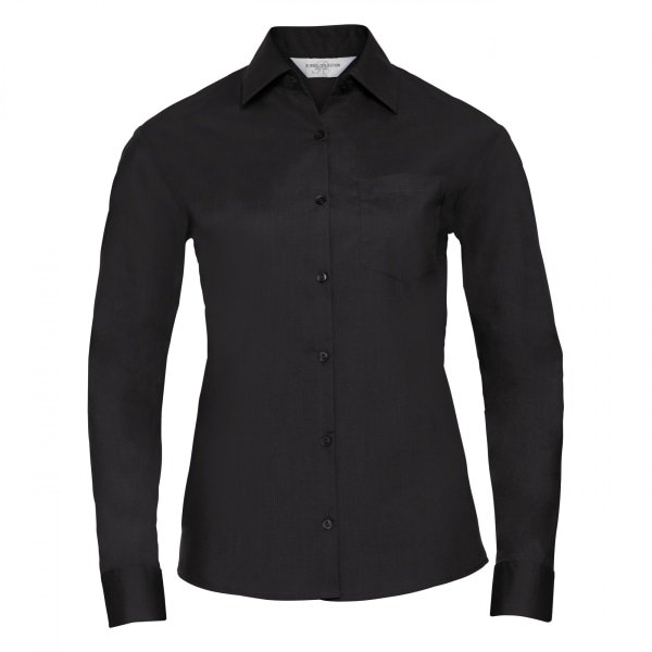 Russell Collection Långärmad skjorta för dam/dam L Svart Black L