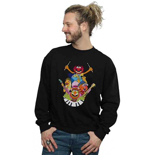 Disney Mens The Muppets Dr Teeth And The Electric Mayhem Sweatshirt Black 5XL