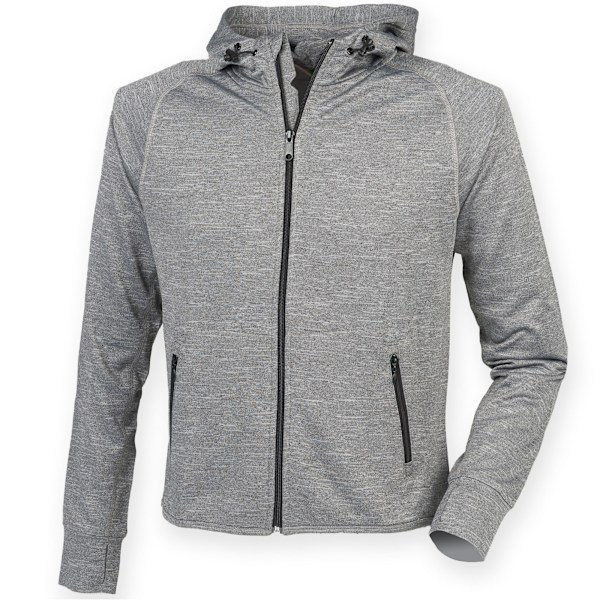 Tombo Teamsport Dam/Dam Lightweight Running Hoodie Med Reflekterande Tejp XS Gråmelerad Grey Marl XS